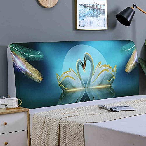 Copri Testata Letto Matrimoniale/Singolo Copertura per Testiera per Letto Fodera Elastica Premium Protezione Copritestata Testata Cover Lavabile per Decorazione Camera (Color : E, Size : 180cm)