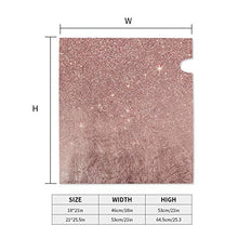 Girly Glam - Copertura magnetica per cassetta postale in lamina di oro rosa e glitter a rete, design unico, per decorazioni da giardino, dimensioni standard, 53 x 45 cm
