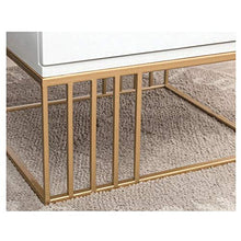 Comodino Comodino con Metal Gold Frame 2 cassetti Comodino Mobili Camera da Letto per Camera da Letto, Soggiorno (Color : White, Size : 45x40x50CM)