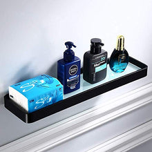 JKCKHA Northern Europe. Bella Strato Singolo Moderno Drill Nero Arrotondato Vetro + Alluminio Perforato Elettrico casa Bagno Hotel Bagno Rack/Shelf Multifunzione
