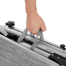 TecTake 800812 Sdraio da Spiaggia, Parasole e Schienale Regolabile, Pieghevole e Trasportabile, Lettino Prendisole, Giardino Relax, Nuovo (Grigio-mélange)