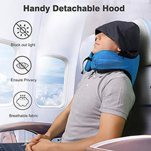 ZJM Cuscino da Viaggio, Memoria di Cotone A Forma di U Travel Office Volo Cuscino per Soddisfare Le Diverse Sleeping Postura Cuscino Portatile,Blu