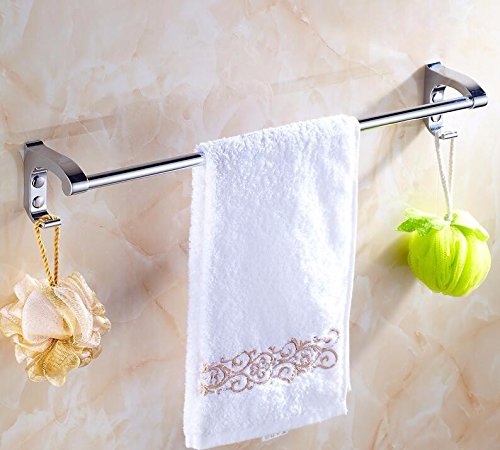 MBYW Portasciugamani Alto carico Portasciugamani da Bagno Mensola portaoggetti Porta Asciugamani, Acciaio Inossidabile, portasciugamani Singolo, Montaggio a Parete, Contenitore per Il Bagno, 55 cm