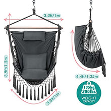 HQSB Appendere A Hammock Sedia Oscillante Sedile Viaggio Campeggio Casa Giardino Adulti Bambini Indoor Sedie A Battente All'aperto con Cuscino E Cuscino