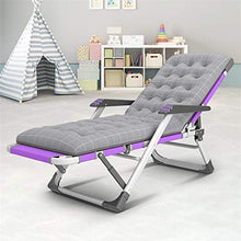 Lettini da giardino e poltrone reclinabili Mobili da esterno Letto pieghevole viola con cuscino grigio Lettino prendisole Sedia regolabile per la spiaggia Piscina Patio esterno Giardino Campeggio