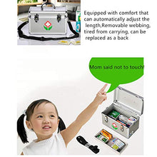 MYHZH Serratura First Aid Box Blocco di Sicurezza Medicina Scatola con Maniglia Portatile 24.5X15X16 cm