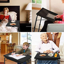 Tavolo da picnic all'aperto TV vassoio per cena su letto e divano, comodo tavolo pieghevole con 6 altezza e 3 regolazioni angolo di inclinazione, tavolo laptop con portabicchieri incorporato Bbq Party