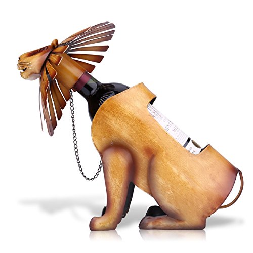 Extaum Vino Rack in Stile, Pratico Decorazione scultorea casa Leone scaffale Vino Supporto del Vino Scultura in Metallo Mestieri Decorazione d'interni