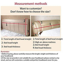 HDGZ Copri Testata Letto Elastico all-Inclusive Coperchio Testata Letto Elastica Lavabile Protezione Copertura per Letto Fodera Protezione (Color : Gray, Size : 2.2m)