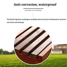 outdoor product Parco All'aperto Panche da Giardino,Panche Anticorrosive del Terrazzo di Legno Solido Sedie Resistenti alle Intemperie del Portico,Panche da Balcone Senza Schienale con Sedili A Doghe