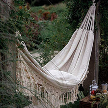 ZXCVB Amaca Doppia Portatile Frangia Grande Brasiliana macramè Doppia Amaca Deluxe Altalena Sedia da Giardino da Esterno da Interno sospeso - capacità 550 libbre