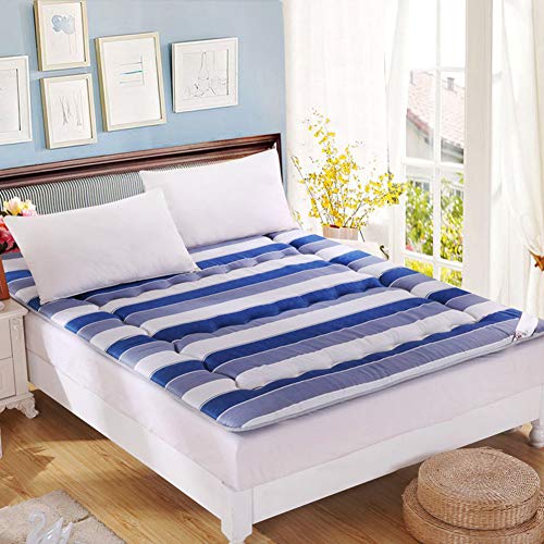 Nileco Materassino Trapuntato,ipoallergenico Coprimaterasso Morbido Tatami Tappetino Giapponese Materasso Futon Pieghevole Home,dormitorio Studentesco-e 180x200cm(71x79inch)