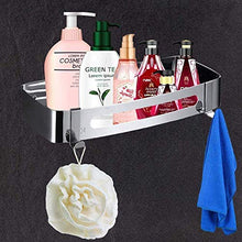 WDGNY - Mensola da doccia autoadesiva, in acciaio inox SUS304, montaggio a parete, per vasca da bagno, doccia, vassoio, portaoggetti portaoggetti con 2 ganci per cucina, bagno, N.