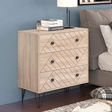 Q-HL Comodino Componente Comodino in Legno Unico Backplane Solido E Un Esclusivo Armadietto di Stoccaggio Design Zig Zag per Soggiorno Camera da Letto