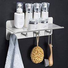 AINIYF Bagno Bagno Doccia Mensola Organizzatore Parete Punch Libero dell'Acciaio Inossidabile 304 del tovagliolo Gancio, 2 Formati, 2 Metodi di Installazione (Dimensioni: 500x108x110mm)