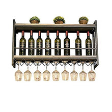 PZW Semplice e Creativo Portabottiglie Nordico Appeso a Parete in Legno Ferro Mensola a Muro Portabottiglie Portabottiglie Portabottiglie Portabicchieri Vino Portabicchieri AltoA