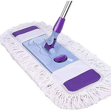 SSAYY Mop 65Cm Pulitore Spazzatrice Starter Kit Mop Asciutto E Bagnato per La Pulizia di Pavimenti in Legno Manico Telescopico Mop Piatto Rotazione di 360 Gradi