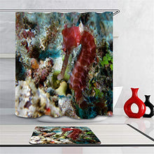 LIYAN Combinazione Bagno. Immagini Chiare E Colori Vivaci Rendono Il Tuo Bagno Pieno di Vita. Accessori da Bagno. Cavalluccio Marino Rosso.
