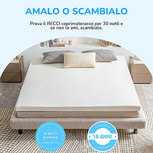 RECCI Topper Memory Foam 6cm, Topper Materasso per Alleviare Pressione, Coprimaterasso con Rivestimento Ipoallergenico in Bamboo - Rimovibile e Lavabile, CertiPUR-EU (160x190x6cm)