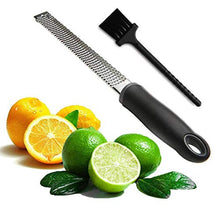 LIZHOUMIL - Pialla per formaggio in acciaio inox, con pennello per cioccolato, frutta, limone, colore: nero