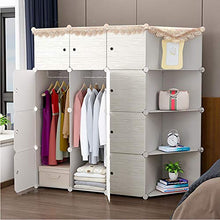 EXCLVEA Armadio Appendiabiti Grande Armadio capacità Stile Semplice Abbigliamento Impermeabile Armadio Cabinet Modular Storage organizzatore for Decorazione Camera