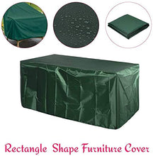 Dieluny, copertura impermeabile per mobili da giardino, 126 x 126 x 74 cm, copertura rettangolare per mobili da giardino, in tessuto Oxford resistente agli strappi, in rattan