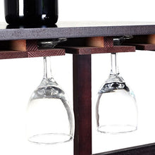 DREAMADE Cantinetta Portabottiglie Scaffale per Vino con Portabicchiere in Legno, 80 x 41 x 90,5 cm