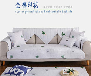 YUTJK Copridivano 1/2/3/4 Posti,Copri Divano Letto,Moderno Fodere Copridivani Poliestere Fodera Protettiva,Coperchio del Divano Trapuntato in Cotone Lavabile-Bianca_45×45cm(Cuscino/Come Nucleo incl