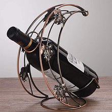 Elegante Semplicità Crescent Dente Portabottiglie Vino Creativo Europeo Retrò Ferro Battuto Portabottiglie Casa Desktop Portico Decorazione Ornamenti Regalo Di Nozze Bronzo Bello Ed Elegante, HJJ