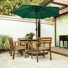 Ribelli Ombrellone Parasole ombrellone da Giardino ombrellone da Spiaggia Balcone Protezione dal Sole, colorazione:Verde Scuro, Diametro:270 cm