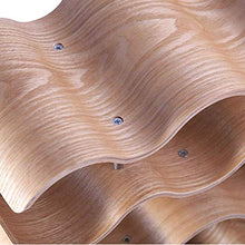 ZLASS Portabottiglie, portabottiglie in Legno Ondulato da appoggio impilabile, portabottiglie Decorativo a Quattro Strati per 14 Bottiglie per scrivania, Cucina, Armadio, Frigorifero