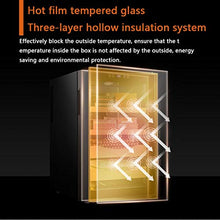 Sigaro Cabinet Sigaro elettronico Gabinetto di temperatura costante Idratante Cigar Cabinet del Governo del vino Frigorifero 4 strati 70L Cigar Box ( Color : Brown , Size : 45*52.5*72.5cm )