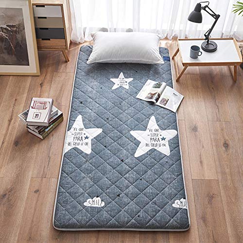 YXXCD Thick Pavimento Tatami Materasso, Pieghevole Materasso Letto Futon Cotone Giapponese Mantieni Caldo Confortevole Student Tappetino Camera da Letto Dormitorio-Blue-b 180x200cm(70x78inch)