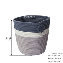 Cestini per Abiti Vestiti Varie Snack Toys Scatola di Immagazzinaggio Cesta Cestino Cotone Camera da Letto Soggiorno Camera da Letto,A,30 * 27Cm