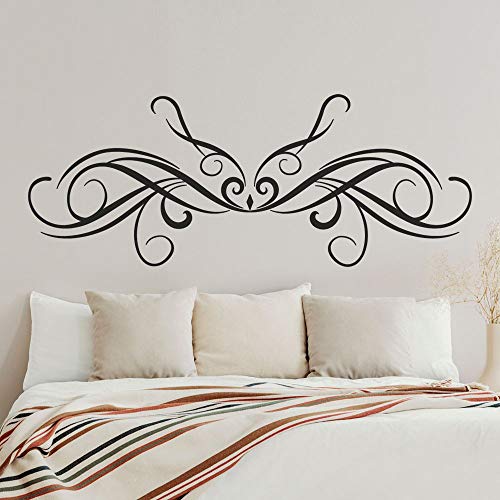 T-MK357 - Adesivi per testiera del letto, 54 x 140 cm, colore: Nero