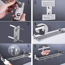 AINIYF Bagno Bagno Doccia Mensola Organizzatore a Parete in Acciaio Inox Punch Libera del chiodo-Colla Libera Drain Hook (Dimensioni: 70x16x10cm)