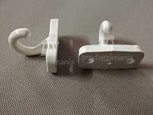 TENDAGGIMANIA Ricambio Gancio Pavimento, Ringhiera ad Uncino per Tenda da Sole a Caduta in Alluminio Colore Bianco