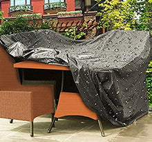 HSBAIS Copertura Tavolo Esterno，Copertura per Mobili da Giardino - Telo Protettivo per Tavolo e Sedie da Esterni, Giardino Quadrato in Rattan Telo Copri Tavolo Quadrato Sedie,Black_120x120x72cm