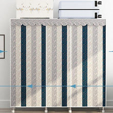 LyMei Armadio Guardaroba Portatile Stoccaggio dell'Armadio dell'Armadio del Panno di Oxford, Armadio Guardaroba per Abbigliamento in Acciaio Inossidabile, 170 * 45 * 170 cm,C