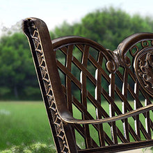 LXLH Panca da Giardino Sedile Sedia da Giardino Panchina da Esterno Sedia da Esterno in Ferro battuto per comunità Sedia da Giardino in pressofusione di Alluminio retrò Sedia da Parco Sedia da pa