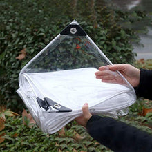 LSXIAO Robusto Cover di Plastica, Teloni Trasparenti, Impermeabile A Prova di Polvere Isolamento con Occhielli per Tetto, Tende da Balcone, Terrazza, Arredamento da Giardino