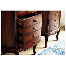 Ryyland-Home Cassettiera Cassettiera con Stile Antico Maniglie Dresser Alto Classica con 5 cassetti unità for la Camera da Letto (Color : Walnut, Size : 58x40x81CM)
