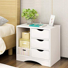 ZHANGYY Comodino Scaffale per Camera da Letto Armadietto Piccolo Armadietto Semplice con 3 cassetti e 1 scaffale Aperto, Comodino, Comodino Comodino