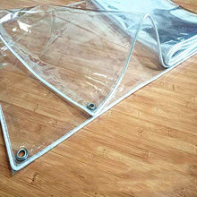 HZWLF Telone Multiuso per Esterni, Trappola Trasparente Resistente, Addensare 19,7 Mil / 0,5 mm, PVC Trasparente Impermeabile con Occhielli, Copertura per Tenda da Campeggio, 1,4 x 1,8 m