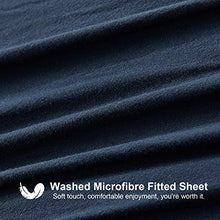Hansleep Lenzuolo sotto con Angoli 90x200cm profondità al Massimo 38cm, Lenzuola di Cotone Imitazione in Microfibra Adatto a Ogni Letto Singolo - Antipieghe & Traspirante, Blu Navy, Oeko-Tex®