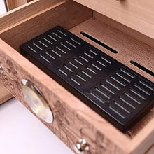 DZSF Tre Livelli Cedar Cigar Humidor, Composizione Verticale Finestra Visibile Cigar Humidor con Il Sigaro Umidificatore E Igrometro