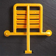 Sgabelli da Bagno Pieghevoli fissati al Muro per impieghi gravosi Sgabelli da Doccia, bagni Sedie Pieghevoli in Acciaio Inossidabile Portante 200 kg 0114 (Colore: Giallo)