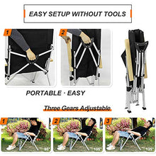 DYCLE Sedia da Giardino Pieghevole Patio sedie a Sdraio Esterno al Coperto Regolazione a 3 Marce Sedia Relax Tessuto Oxford 600D Impermeabile e Traspirante