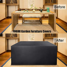 Fodere per mobili da giardino impermeabili 180x120x74cm, fodere per mobili da esterno, fodere per tavoli e sedie da patio rettangolari, impermeabili resistenti durevoli, anti-UV, set di coperture