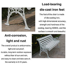 household products Terrazza Giardino Panca, Parco Panchina in Legno Massello Anticorrosivo E Cast Telaio in Ferro, Panca Portico con Schienale E Braccioli, Adatta A Ponte Prato Terrazza Balcone